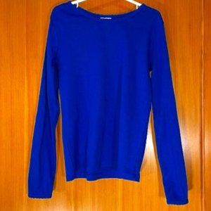 NWOT Hanna Andersson Bright Basics Blue Long Sleeve Cotton T-Shirt Sz 8